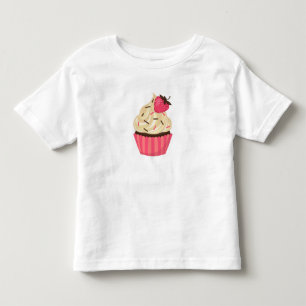 Niedliches Rosa besprüht Erdbeerkleinen kuchen Kleinkind T-shirt