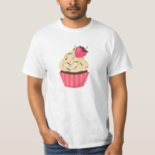 Niedliches Rosa besprüht Erdbeerkleinen kuchen T-Shirt