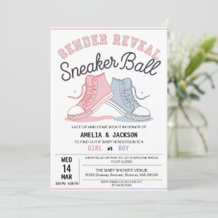 Niedliches rosa blaues Geschlecht offenbart Sneake Einladung