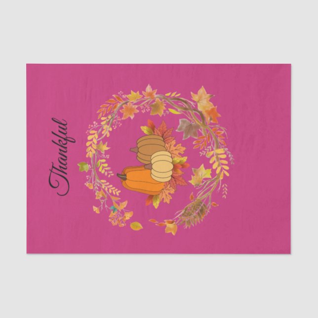 Niedliches rosa Blumenzapier Seidenpapier (Vorderseite)