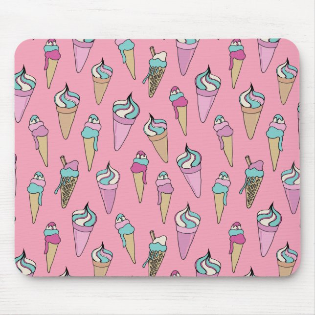 Niedliches Rosa-Eis Mousepad (Vorne)