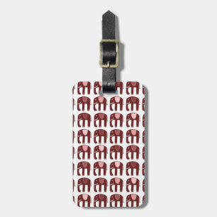 Niedliches rosa Elefantenmuster Gepäckanhänger