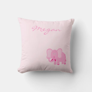Niedliches rosa Elephant Design Throw Kissen