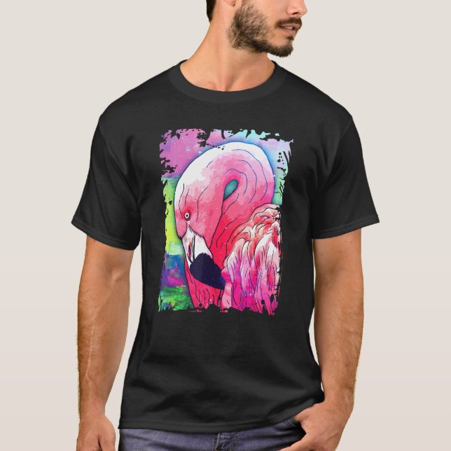 Niedliches Rosa Flamingo T-Shirt (Vorderseite)