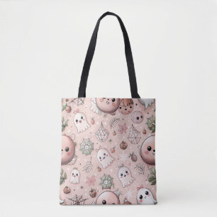 Niedliches rosa Gespenst & Pastete Halloween Nahtl