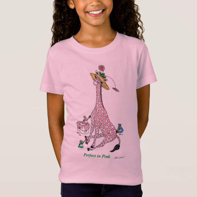 Niedliches Rosa Giraffe T-Shirt (Vorderseite)
