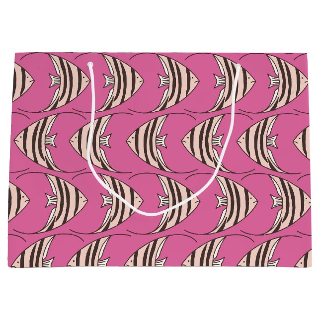 Niedliches Rosa Große Geschenktüte (Vorderseite)