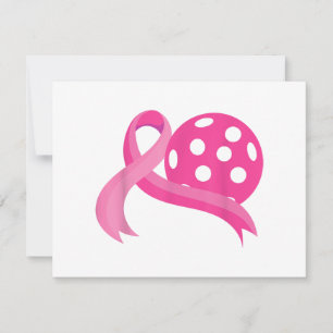 Niedliches rosa Herz-Band-Pickleball Brustkrebs Aw Feiertagskarte