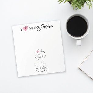 Niedliches rosa Herz I Liebe mein Hund Custom Whim Notizblock