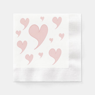 Niedliches rosa Herz Papier Napkin Serviette
