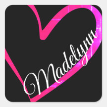 Niedliches rosa Kalligrafie Herz auf schwarzem Ind