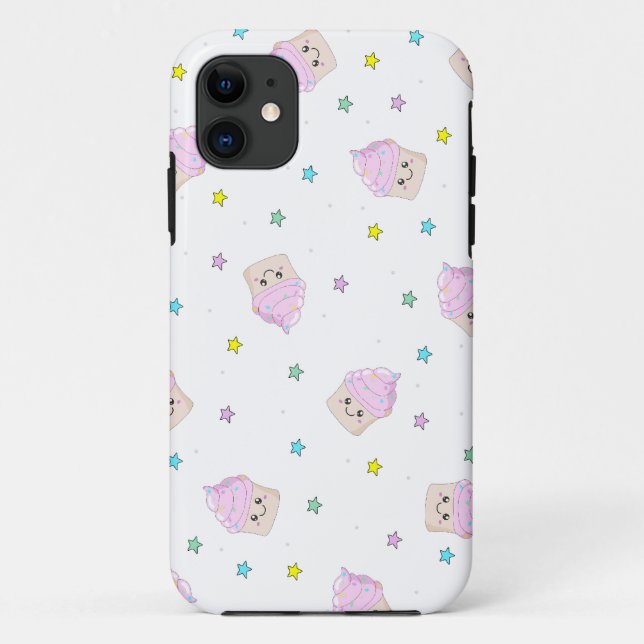 Niedliches rosa Kuchenmuster Case-Mate iPhone Hülle (Rückseite)