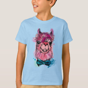 Niedliches rosa Lama T-Shirt