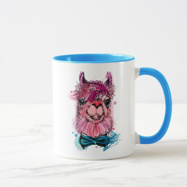 Niedliches rosa Lama Tasse (Rechts)