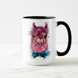 Niedliches rosa Lama Tasse