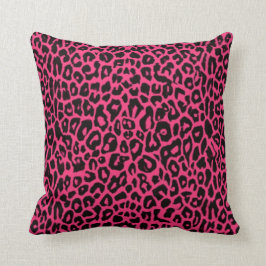 Niedliches rosa Leopard-Druck-Baumwollthrow-Kissen Kissen