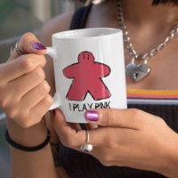 Niedliches rosa Meeple Zeichne Board-Game-Cup-Tass