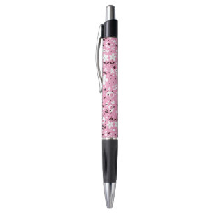 niedliches rosa Muster der Vögel und der Blumen Kugelschreiber