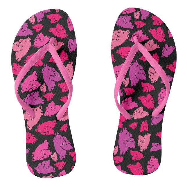 Niedliches rosa Muster Flip Flops (Fußbett)