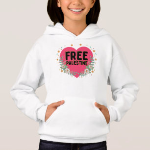 niedliches rosa Palästina-Herzdesign Hoodie