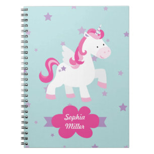 Niedliches rosa personalisiertes magisches notizblock