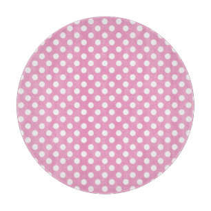 Niedliches rosa Polka-Punkt-Muster Schneidebrett