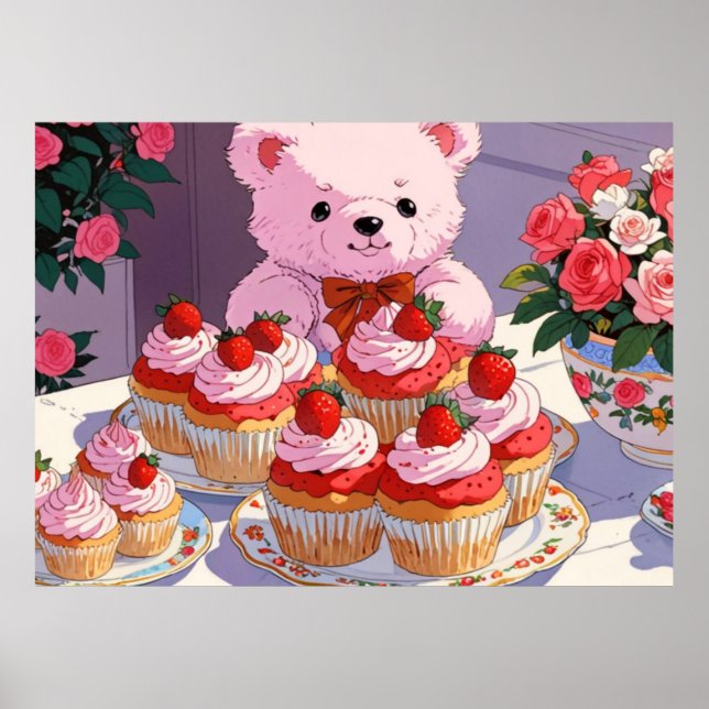 Niedliches rosa Poster (Vorne)