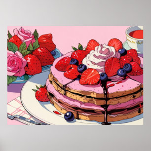 Niedliches rosa Poster