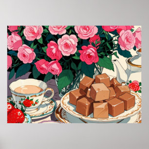 Niedliches rosa Poster