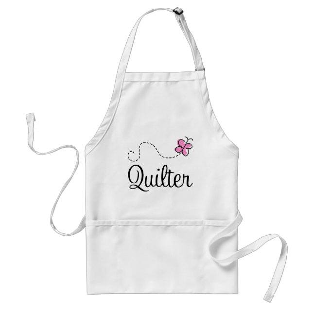 Niedliches rosa Quilter-Geschenk Schürze (Vorne)