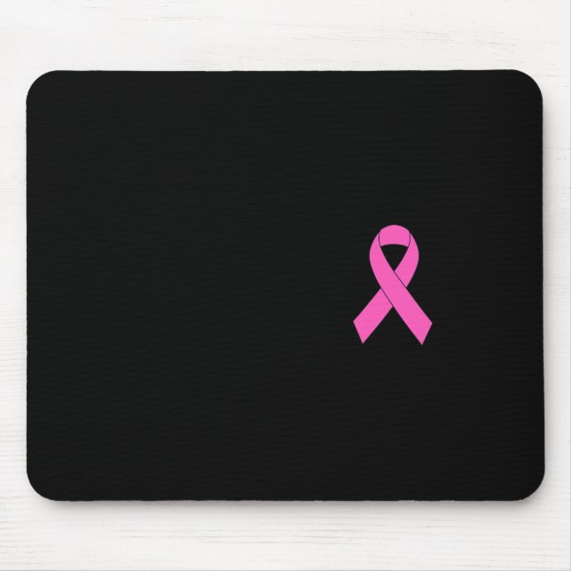 Niedliches Rosa Ribbon Brustkrebs Bewusstsein Frau Mousepad (Vorne)