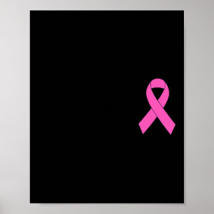 Niedliches Rosa Ribbon Brustkrebs Bewusstsein Frau Poster