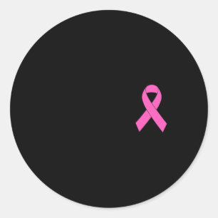 Niedliches Rosa Ribbon Brustkrebs Bewusstsein Frau Runder Aufkleber