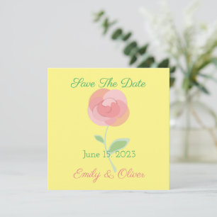 Niedliches rosa Rosendesign im modernen Stil Feiertagskarte