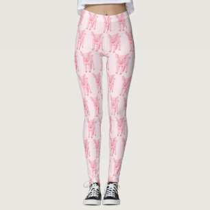 Niedliches Rosa Schwein Leggings