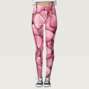 Niedliches rosa Steinmuster Leggings