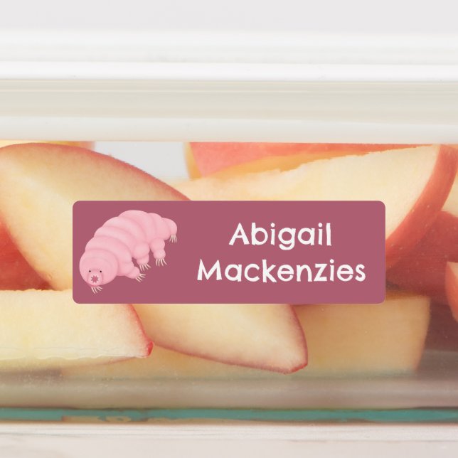 Niedliches rosa tardiales Wasser trägt personalisi Etiketten (Befestigt)