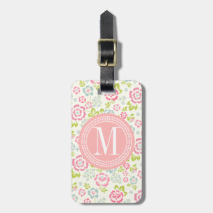 Niedliches rosa u. blaues Girly mit Gepäckanhänger