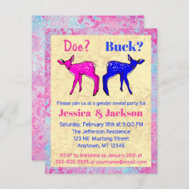 Niedliches rosa und Blau-Kitz-Geschlecht decken Einladung