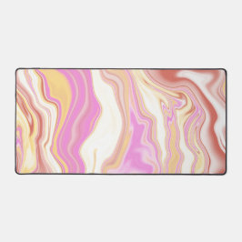 Niedliches rosa und gelbes Muster Schreibtischunterlage