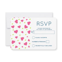 Niedliches rosa und grünes Herz-Muster