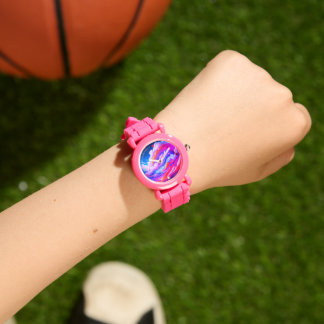 Niedliches Rosa und Lila Wolke Eclipse Mini eWatch Armbanduhr