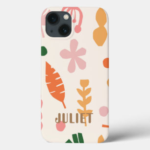Niedliches Rosa und orangefarbene Blüten Personali Case-Mate iPhone Hülle