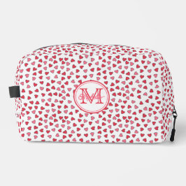 Niedliches rosa und rotes Herz-Muster Waschbeutel