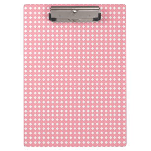 Niedliches rosa und weißes geometrisches Muster Klemmbrett