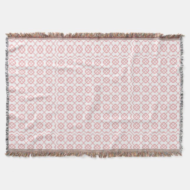 Niedliches rosa und weißes Muster Decke (Vorderseite)
