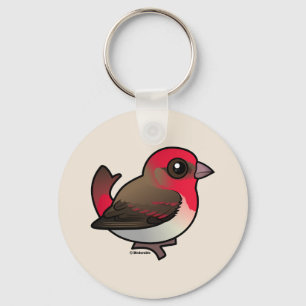 Niedliches Rosefinch Schlüsselanhänger