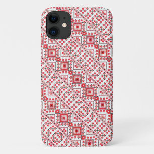 Niedliches, rot dekoratives ukrainisches Muster Case-Mate iPhone Hülle