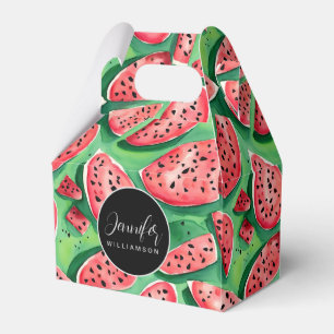 Niedliches Rot-Grün-Wassermelone-Muster Geschenkschachtel