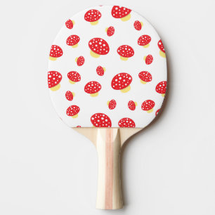 Niedliches Rot-Spott-Toadstool-Pilzmuster Tischtennis Schläger
